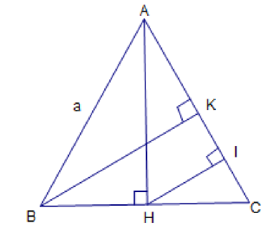 Cho tam giác đều ABC cạnh a, với các đường cao AH, BK; vẽ HI ⊥ AC tại I.    Khẳng định nào sau đây đúng? (ảnh 1)