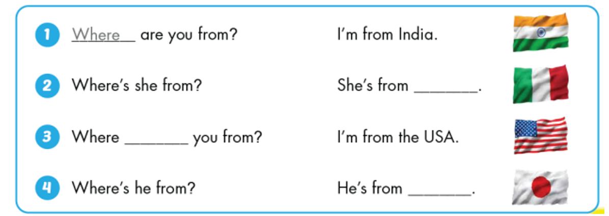 Fill in the blanks. Practice. (Điền vào chỗ trống. Luyện tập) (ảnh 1)