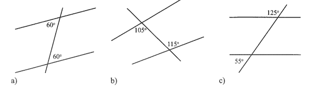 Quan sát hình vẽ nhận xét về việc hai đường thẳng có song song không. Thảo luận với (ảnh 1)
