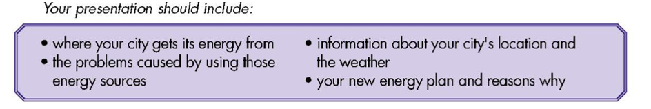 You are going to deliver a presentation with a friend about your city's energy problems (ảnh 1)