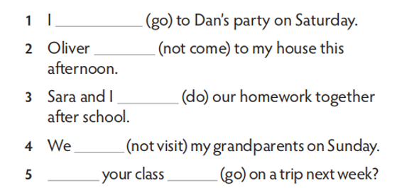 Complete the sentences. Use the present continuous form of the verb. (Hoàn thành câu.  (ảnh 1)