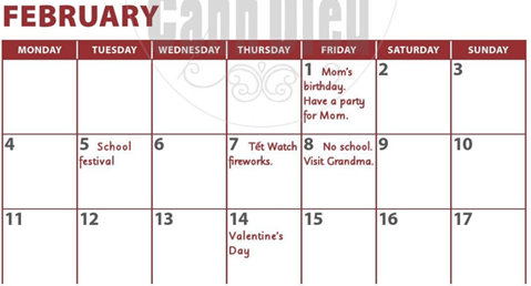 1. Did Barbara go to school in February Yes, she did.  2. Did she go to school on February (ảnh 1)