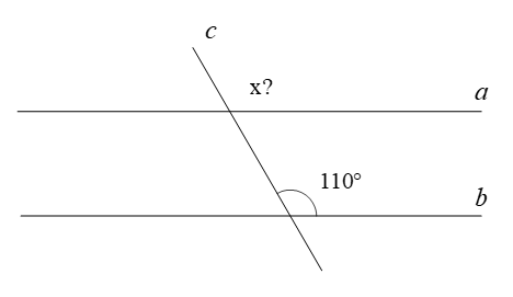 Cho a song song b, số đo x trên hình vẽ bằng (ảnh 1)