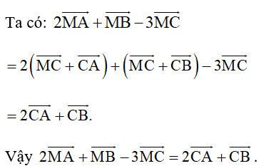 Cho tam giác ABC và một điểm M tuỳ ý. Mệnh đề nào sau đây đúng? (ảnh 1)