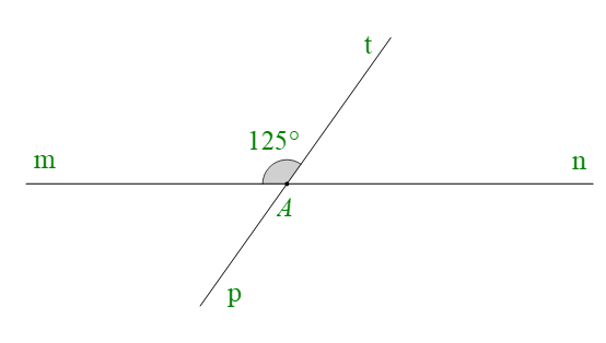Cho hình vẽ dưới đây, biết góc mAt= 125 độ. Số đo góc nAp là (ảnh 1)
