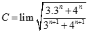 Giá trị của. C = lim căn bậc hai 3.3^n + 4^n/ 3^n+1 + 4^n+1 bằng:  A. dương vô cùng B. 1/2 C. 0 D. 1 (ảnh 1)