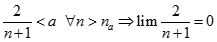 Giá trị của lim 2/n+1 bằng: A. + vô cùng B. - vô cùng C. 0 D. 1 (ảnh 3)
