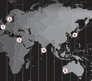 Look at the chart. Its 6 p.m in London GMT. Match the cities with the correct (ảnh 1)