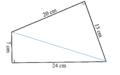 Tính thể tích một hình lăng trụ đứng có đáy là một tứ giác có hai góc vuông và độ (ảnh 2)