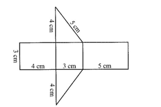 Bên dưới là hình khai triển của hình lăng trụ đứng. a) Cho biết độ dài các cạnh đáy  (ảnh 1)