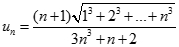 Tính giới hạn của dãy số un = (n+1) căn bậc hai 1^3 + 2^3 + ... + n^3/ 3n^3 + n + 2 A. dương vô cùng B. âm vô cùng C. 1/9 D. 1 (ảnh 1)