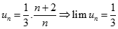 Tính giới hạn của dãy số un = (1-1/T1)(1-1/T2)... (1-1/Tn) trong đó Tn = n(n/+1)/2 A. dương vô cùng B. âm vô cùng C. 1/3 D. 1 (ảnh 4)