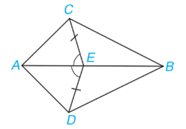 Cho hình vẽ dưới đây, biết CE = DE và góc CEA= góc DEA. (ảnh 1)