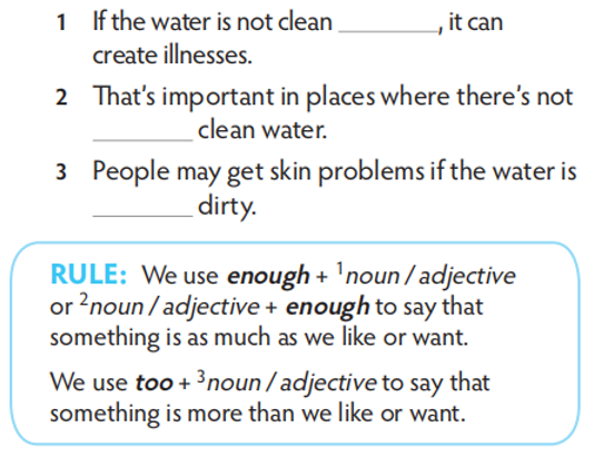 Complete the sentences from the article on page 81 with enough and too (ảnh 1)