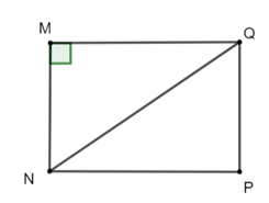 Cho tam giác MNQ vuông tại M, vẽ điểm P sao cho vecto MQ = vecto NP . Khi đó tứ giác MNPQ là hình (ảnh 1)