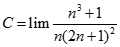 Giá trị của C = lim n^3 + 1/ n(2n+1) ^2 bằng: A. + vô cùng  B. - vô cùng  C. 1/4  D. 1 (ảnh 1)