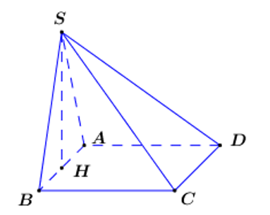 Cho hình chóp S. ABCD có đáy là hình chữ nhật, tam giác SAB đều và nằm trong mặt phẳng (ảnh 1)