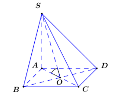 Cho hình chóp S. ABCD có SA vuông góc với mặt phẳng (ABCD), SA= 2 căn bậc hai a (ảnh 1)