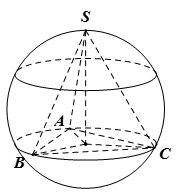 Cho hình chóp S.ABC thỏa mãn SA = SB = SC. Gọi H là hình chiếu vuông góc của S lên mp(ABC). Chọn khẳng định đúng trong các khẳng định sau? (ảnh 1)