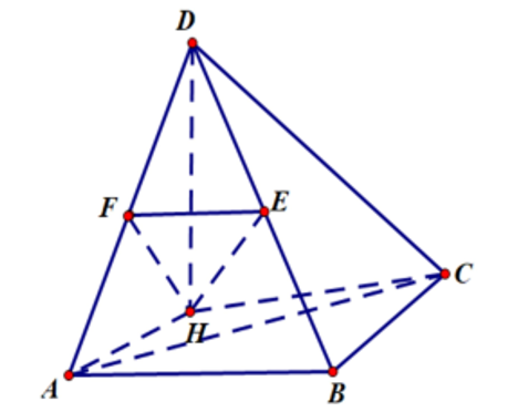 Cho tứ diện ABCD có góc DAB= góc CBD= 90 độ, AB= 2a và góc ABC = 135 độ. Góc giữa hai mặt phẳng (ảnh 1)