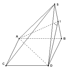 Cho hình chóp tứ giác đều S.ABCD có SA = SB. Góc giữa (SAB) và (SAD) bằng anpha. Chọn khẳng định đúng trong các khẳng định sau? (ảnh 1)
