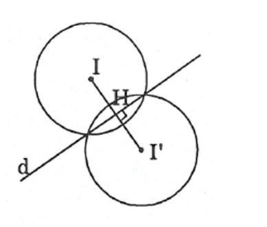Cho đường tròn (C): (x - 1)^2 + (y - 2)^2 = 4 và đường thẳng d: x - y - 1 = 0 (ảnh 1)