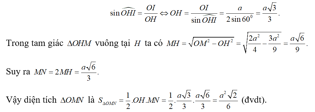 Cho hình nón đỉnh O có thiết diện đi qua trục là một tam giác vuông cân OAB (ảnh 2)