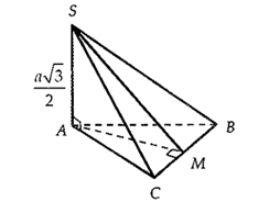 Cho hình chóp S.ABC có đáy là tam giác đều cạnh 2a và SA vuông góc mp abc, sa = a căn bậc hai 3/2. Xét mặt phẳng (P) đi qua A và vuông góc với BC. (ảnh 3)