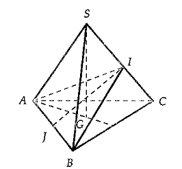 Cho hình chóp S.ABC có đáy là tam giác đều cạnh a và SA = SB = SC = b ( a> b căn bậc hai 2) . Gọi G là trọng tâm tam giác ABC. (ảnh 2)