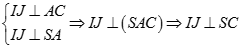 b) Đường thẳng qua A vuông góc với AC cắt CB, CD lần lượt tại I, J. Gọi H là hình chiếu của A trên SC. Gọi K, L là các giao điểm của SB, SD với (HIJ) (ảnh 1)