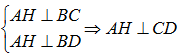 Cho hai mặt phẳng vuông góc (P) và (Q) có giao tuyến debta. Lấy A, B cùng thuộc denta và lấy C trên (P), D trên (Q) sao cho AC vuông góc AB, BD vuông góc AB (ảnh 4)
