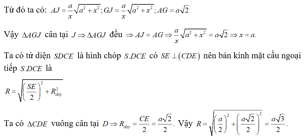 Cho hình chóp S.ABCD có đáy là hình chữ nhật, AB= a. Biết SA vuông góc (ABCD), SA= a. (ảnh 2)