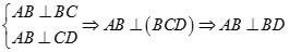 Cho tứ diện ABCD có AB, BC, CD đôi một vuông góc và AB = a, BC = b, CD = c. Độ dài AD: (ảnh 3)