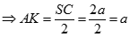 Cho hình chóp S.ABCD có đáy ABCD là hình vuông cạnh a, SA vuông góc mp ABCD và SA = a căn bậc hai 2. Giả sử tồn tại tiết diện của hình chóp với mặt phẳng   (ảnh 15)