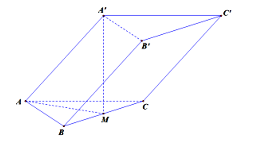 Cho lăng trụ ABC.A'B'C' có đáy ABC là tam giác đều, AA'=4a. Biết rằng hình chiếu vuông góc của (ảnh 1)