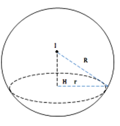 Một khối cầu có bán kính bằng 2, một mặt phẳng (a) cắt khối cầu đó theo một hình tròn (C) (ảnh 1)