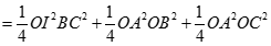 c) Khẳng định nào sau đây là đúng nhất? A. S^2 ABC = 1/2S^2 OAB + 1/2S^2 OBC + 1/2S^2OCA (ảnh 2)