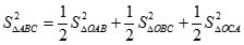 c) Khẳng định nào sau đây là đúng nhất? A. S^2 ABC = 1/2S^2 OAB + 1/2S^2 OBC + 1/2S^2OCA (ảnh 4)