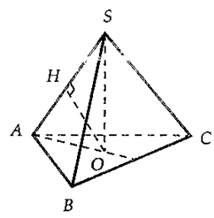 Cho hình chóp đều S.ABC có cạnh đáy bằng a. Gọi O là tâm của đáy và SO = a căn bậc hai 3/3. Tính khoảng cách từ O tới SA (ảnh 2)