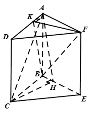 Cho hai hình chữ nhật ABCD và ABEF nằm trong hai mặt phẳng khác nhau sao cho hai đường thẳng AC và BF vuông góc với nhau. (ảnh 1)