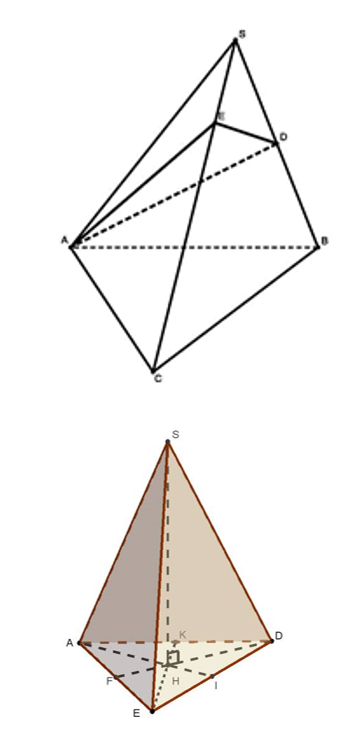 Cho hình chóp S.ABC có SA= a,SB= 2a, SC= 4a và góc ASB= góc BSC= góc CSA= 60 độ (ảnh 1)