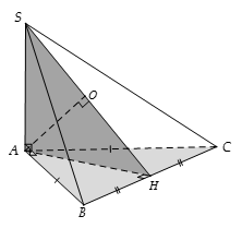 Cho hình chóp S.ABC có hai mặt bên (SAB) và (SAC) vuông góc với đáy (ABC), tam giác ABC vuông cân ở A và có đường cao AH, H thuộc BC (ảnh 1)
