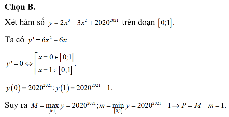 Gọi M,m lần lượt là giá trị lớn nhất và giá trị nhỏ nhất trên đoạn [0;1] của hàm số (ảnh 1)