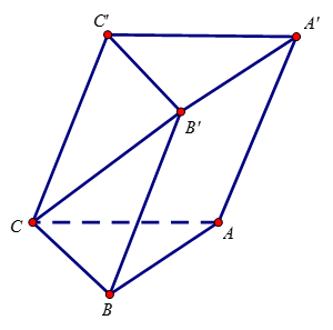 Cho lăng trụ tam giác ABC.A'B'C'D  có vecto aa' = vecto a, vecto ab = vecto b, vecto ac = vecto c. Hãy phân tích ( biểu thị)  (ảnh 1)