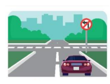 Các khả năng khi xe ô tô di chuyển đến ngã tư là:   A. Xe có thể đi thẳng B. Xe không thể rẽ phải C. Xe chắc chắn rẽ trái D. Xe có thể rẽ trái (ảnh 1)
