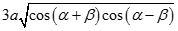 b) Tính AB A. 1/2 a căn bậc hai cos (anpha + beta) cos (anpha - beta) B. 2a căn bậc hai cos (anpha + beta) cos(anpha - beta) (ảnh 4)