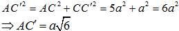 Cho hình lăng trụ đứng ABC.A'B'C' có AB = AA' = a, BC = 2a, CA = a căn bậc hai 5. Khẳng định nào sau đây sai? (ảnh 2)
