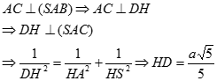 Cho hình chóp S.ABC  có đáy là tam giác vuông tại A  và AB = 2a, AC = 2a căn bậc hai 3. Hình chiếu vuông góc của S trên mặt phẳng (ABC) (ảnh 12)