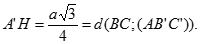 Cho lăng trụ đứng ABCD.A'B'C'D' có đáy ABCD là hình thoi cạnh a và góc bad = 60 độ. Gọi O, O' lần lượt là tâm của hai đáy (ảnh 9)