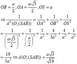 Cho lăng trụ đứng ABCD.A'B'C'D'  có đáy ABCD  là hình thoi cạnh a  và góc bad = 60 độ. Gọi O, O' lần lượt là tâm của hai đáy (ảnh 4)